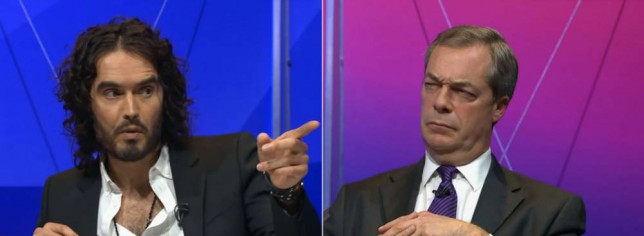 Russell Brand vs Nigel Farage on Question Time